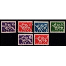 Kong Gustaf II Adolfs død ved Lützen. Komplet sæt. Postfrisk.